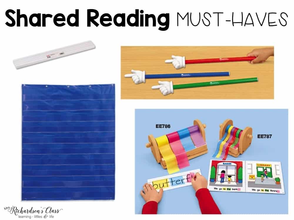 Great tools to use for shared reading! I also love the weekly teaching guided she shares. It makes shared reading a breeze to implement!