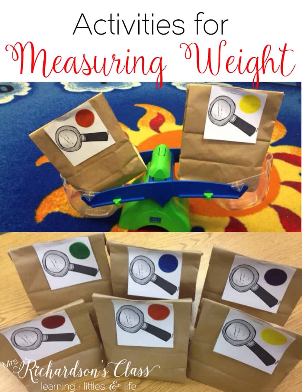 These measuring weight activities are sure to keep your kindergarten and first graders engaged! My students were GLUED to this lesson! It's a must-do for sure! #MathLessons #MathActivities