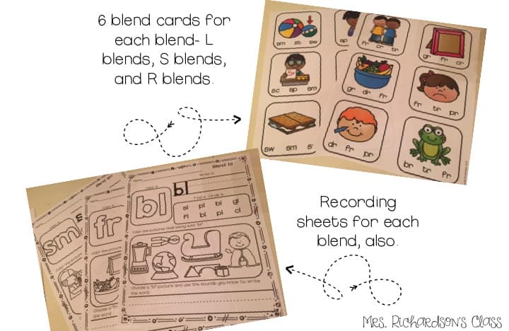 These blend activities are the perfect way to practice blends phonics skills. The clip cards are great for fine motor practice, too.