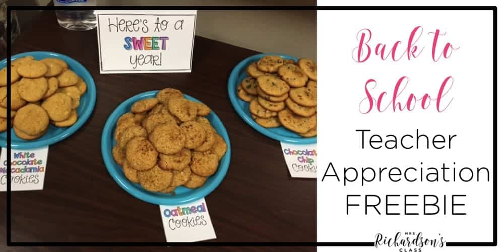 Back to school teacher appreciation idea for teachers during the first week of school! Grab the FREEBIE and spread some kindness!