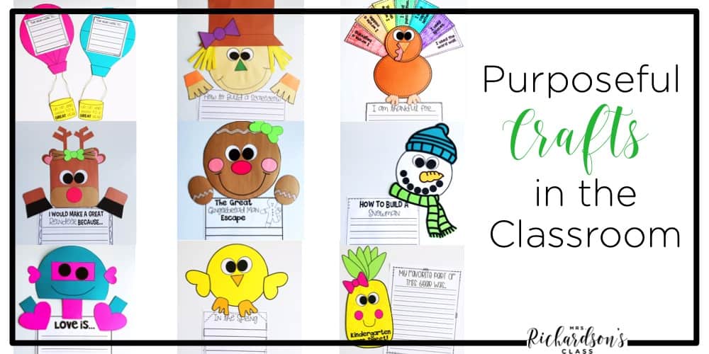 Using Crafts as Purposeful Writing Assessments is a unique spin! I love how this teacher uses these crafts!