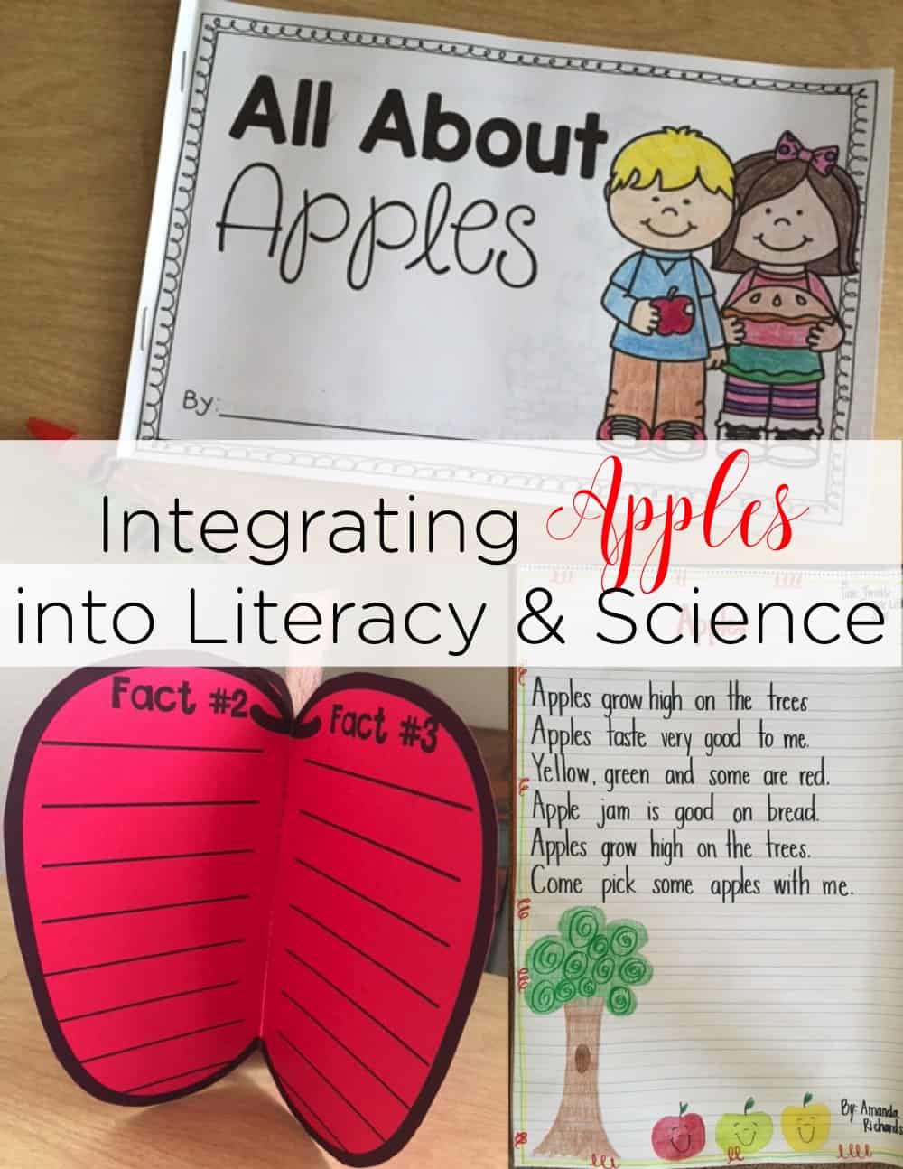 Integrating Apples into science, reading, and writing is not only simple, but engaging! It's the perfect way to hook your little learners! #appleunit #appleideas #appleactivities #kindergarten #firstgrade #homeschool