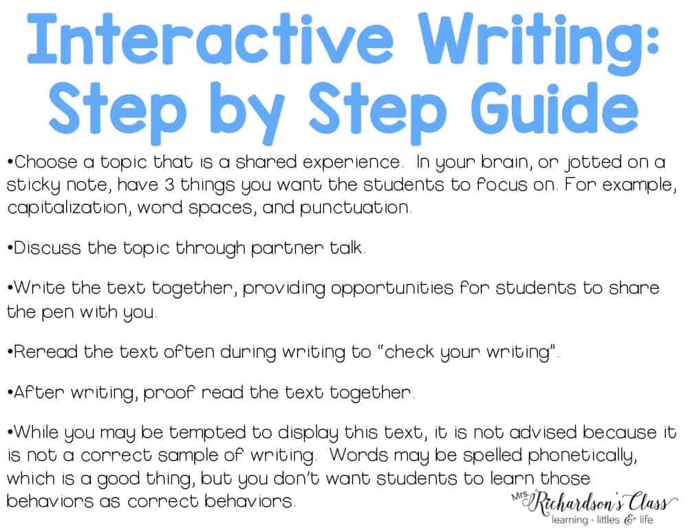 Interactive Writing and all you need to know about it!