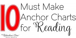 10 Must Make Anchor Charts for Reading
