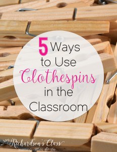 These 5 ways to use clothespins in the classroom will help your classroom organization and inspire some phonics activities. These DIY ideas are practical and simple. LOVE the second one! #ClassroomOrganization #ClassroomDIY