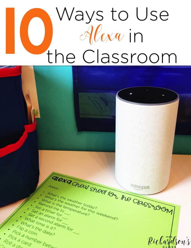 Using an Amazon Echo and having Alexa as your assistant is a great tool in the classroom! Read more to see these 10 ways you can use Alexa in the classroom. Don't forget to grab teh free Amazon Alexa cheat sheet! 