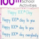 Be set for the 100th day of school with these 100th day of school activities! Grab the FREE resources that are perfect for kindergarten and first grade students!