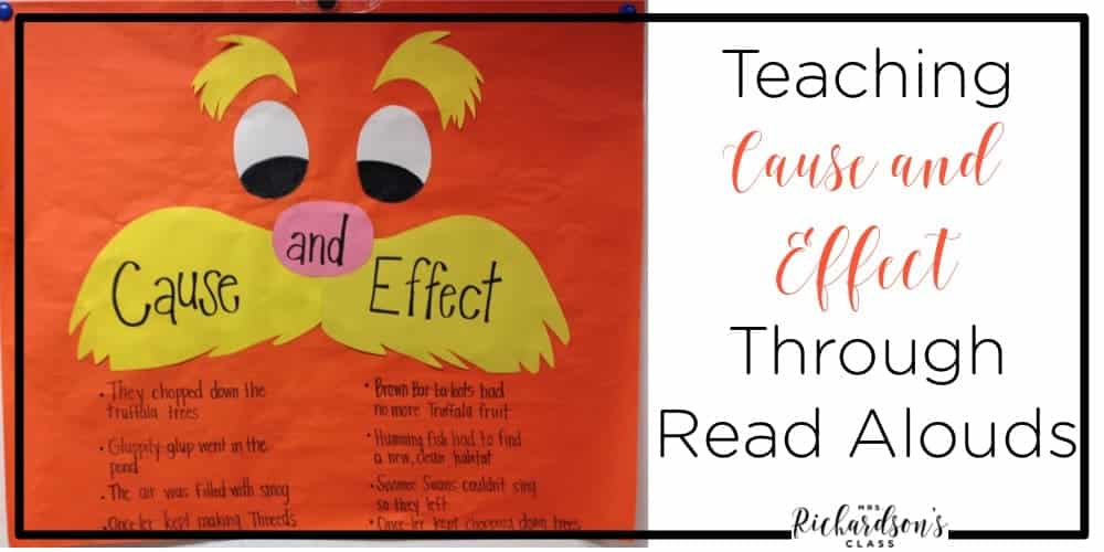 Cause and effect can be tricky for first graders, but using simple to follow story lines through interactive read aloud is the perfect way to teach the concept!