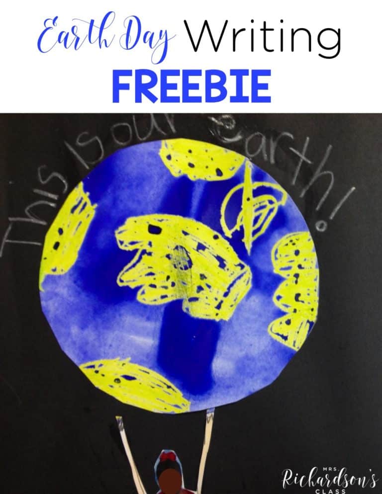 Get your students writing about how they will save the earth with this free writing template! Follow the directions provided to complete a crayon resist, too!