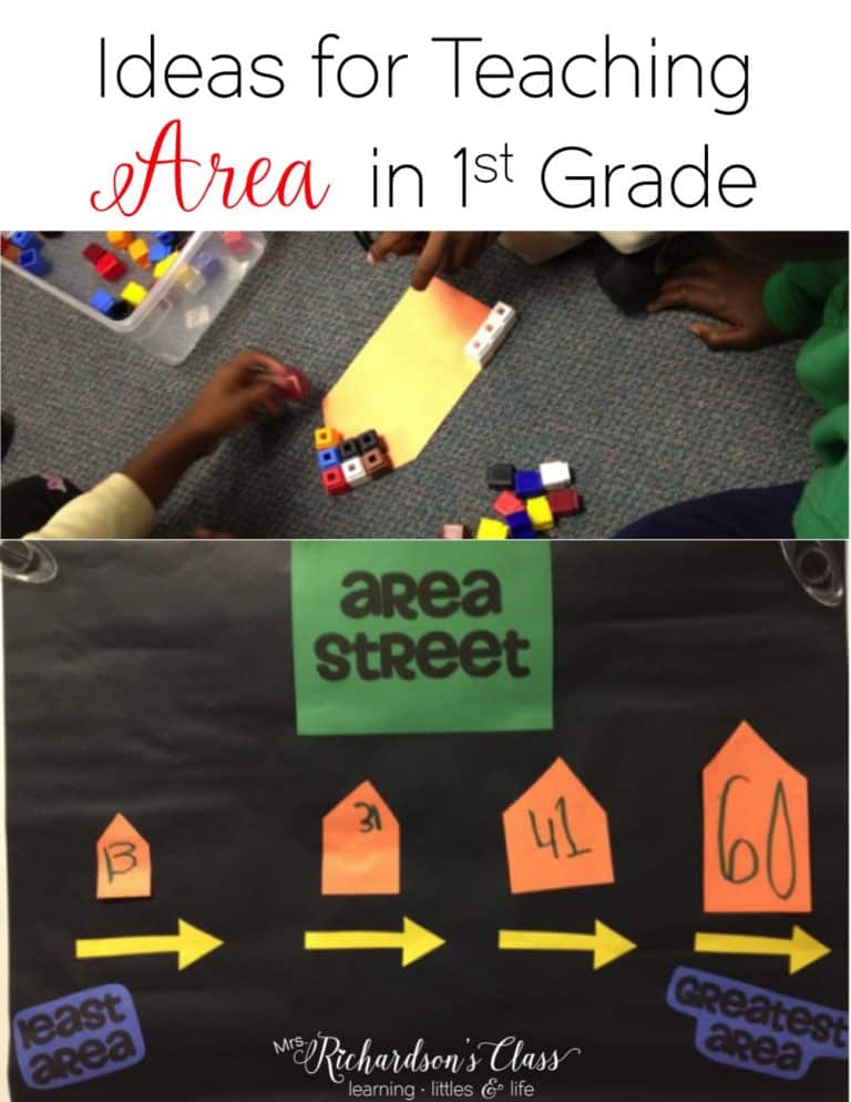 Area activities for first grade that were a hit with my students! They loved measuring and order with this fun idea!