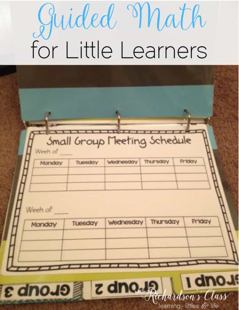 Guided Math doesn't have to be tricky! This 7 week implementation guide, binder, and activities to get you started is just what you need to help get your little learns started with guided math and math workshop! Love the visuals created to help students remember things, too!