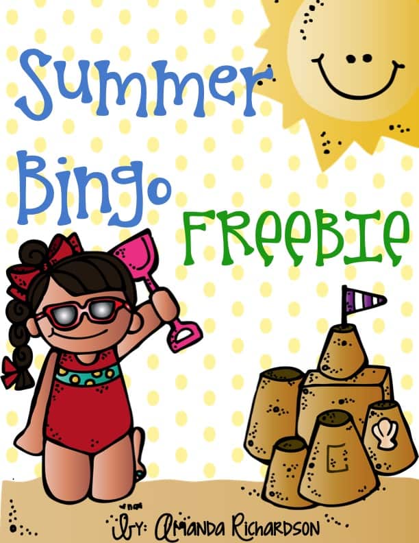Grab this summer BINGO FREEBIE to use in your kindergarten, first grade, or second grade classroom. It's the perfect activity for the end of the year!