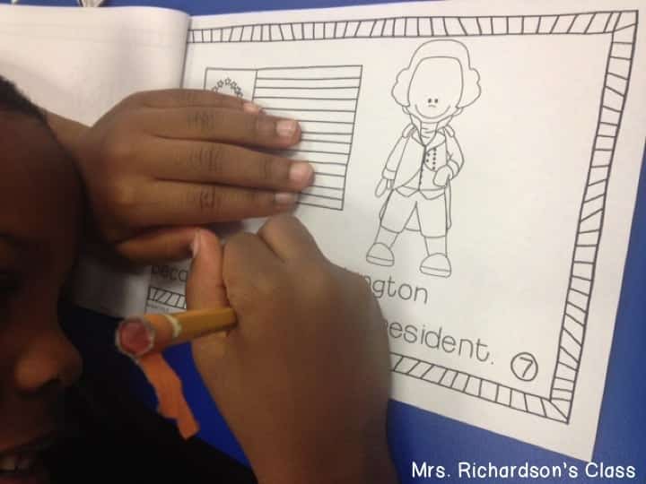 Students can read and write about presidents with this Presidents' Day activity for kindergarten and first grade!