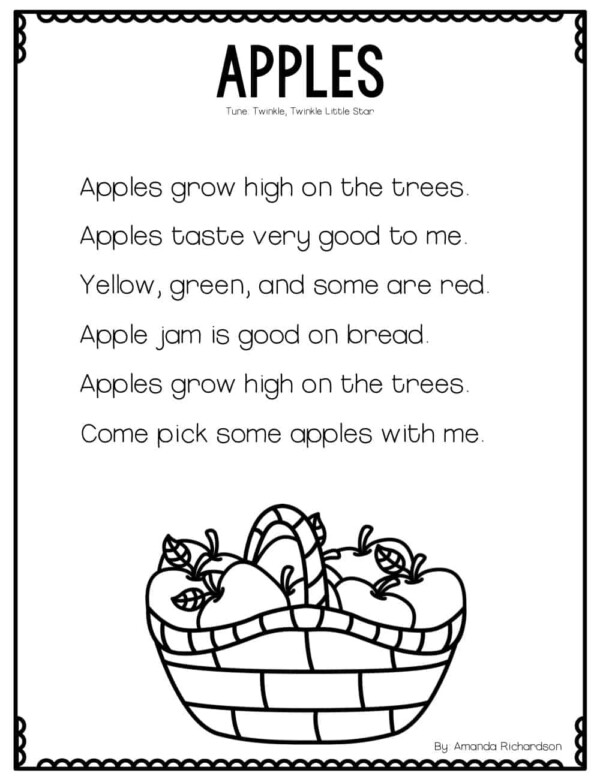 All About Apples and a Poetry FREEBIE - Mrs. Richardson's Class