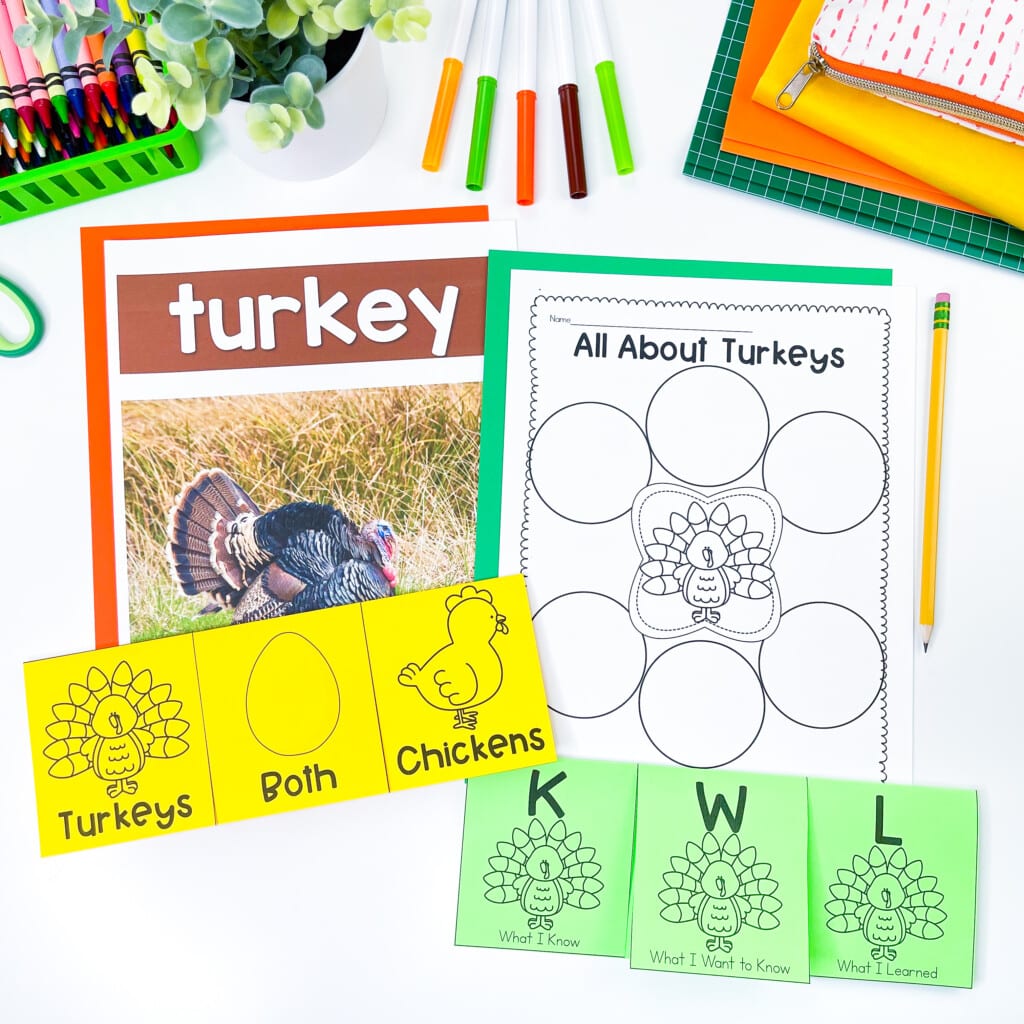Turkey activities for writing turkey facts