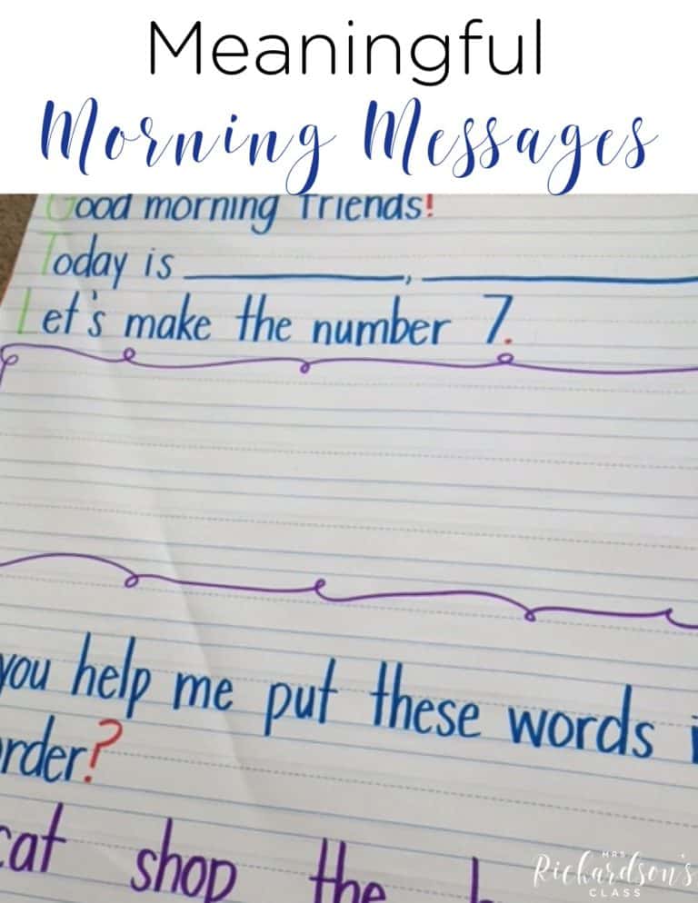 3 tips for meaningful morning messages that are simple to implement! They involve interactive writing, math, sight word practice, and more fun activities! #firstgrade #kindergarten