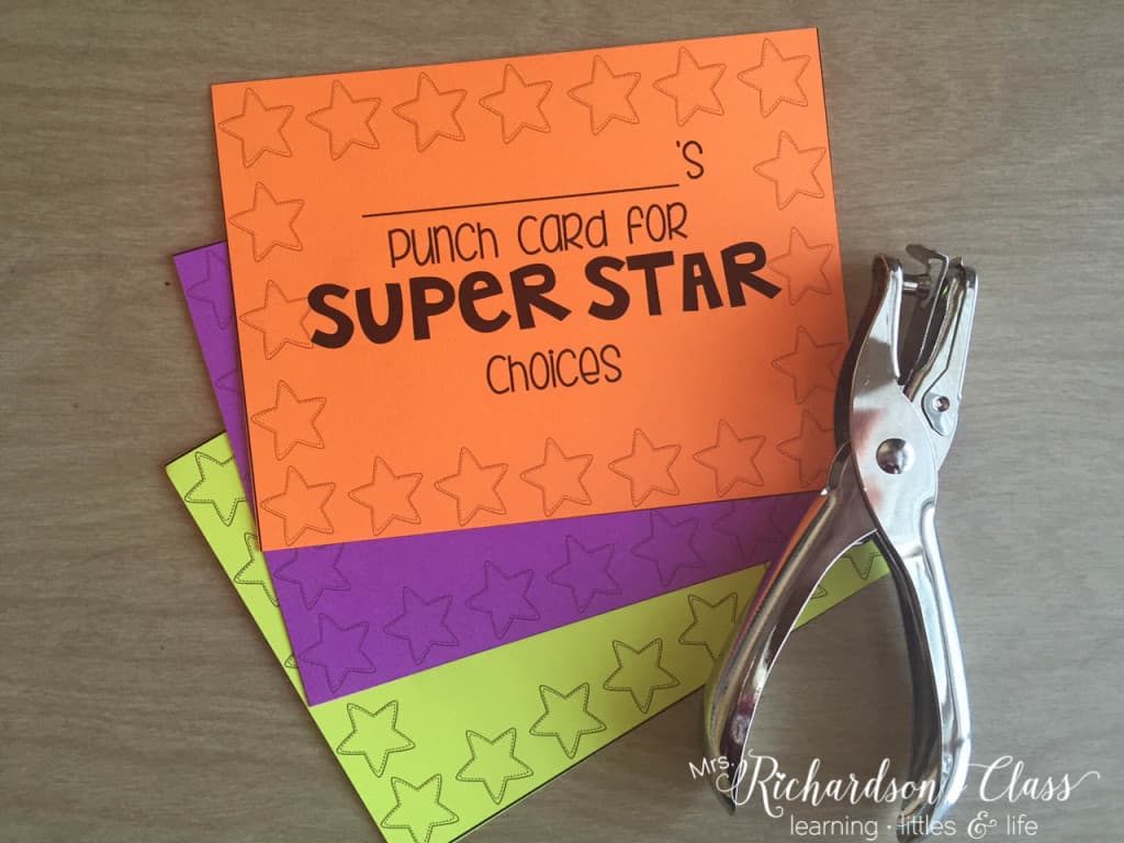 Using simple punch cards for positive behavior support in the classroom