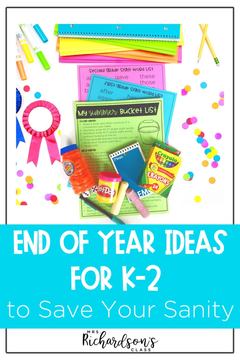 10 End of Year Activities to Save Your Sanity [with FREEBIES]