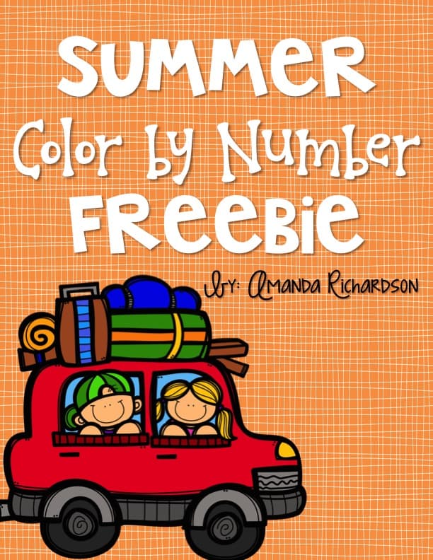 Summer color by number is a fun activity for early finishers! It keeps them busy when they finish our end of year activities and projects!