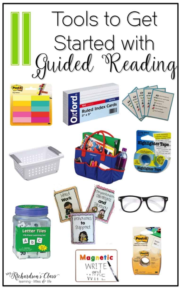 These 11 tools are a must-have for guided reading! They are everything you need to get started and keep groups running smoothly! I love the explanations that she shares for each of them, too!