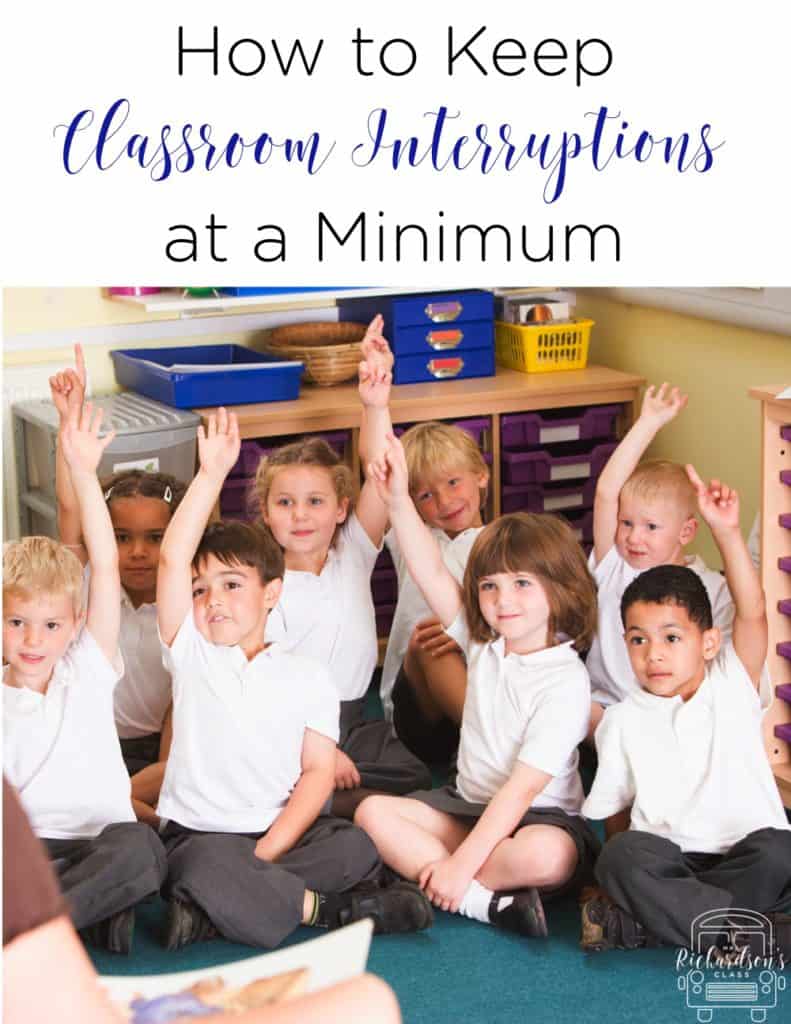 Keep classroom interruptions at a minimum with this 1 simple trick! It's memorable for the students and they love that it's a little silly!