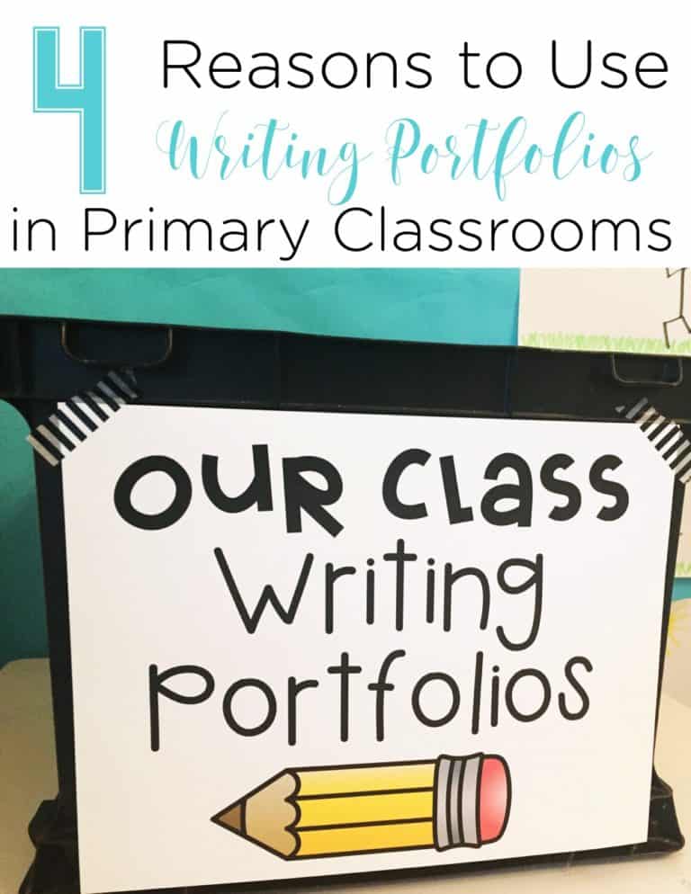 Does the thought of keeping a writing portfolio overwhelm you? Don't let them! Keeping writing portfolios in kindergarten and first grade are a great tool for both teachers and students! #WritersWorkshop #classroomorganization