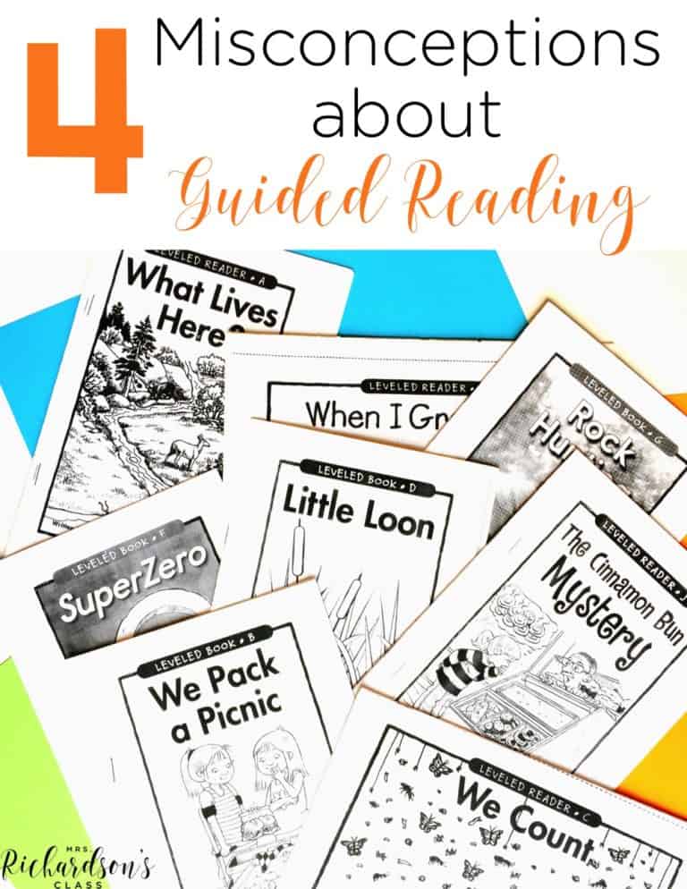 Figuring out guided reading can be difficult. There are so many pieces of a guided reading lesson. Here are 4 guided reading misconceptions that this teacher clears up for you!