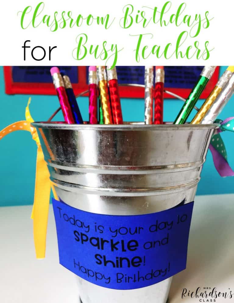 Celebrating classroom birthdays is a fun time for students, but can be just something else for the teacher to do. These birthday celebration ideas for classroom birthday are PERFECT for the busy teacher!