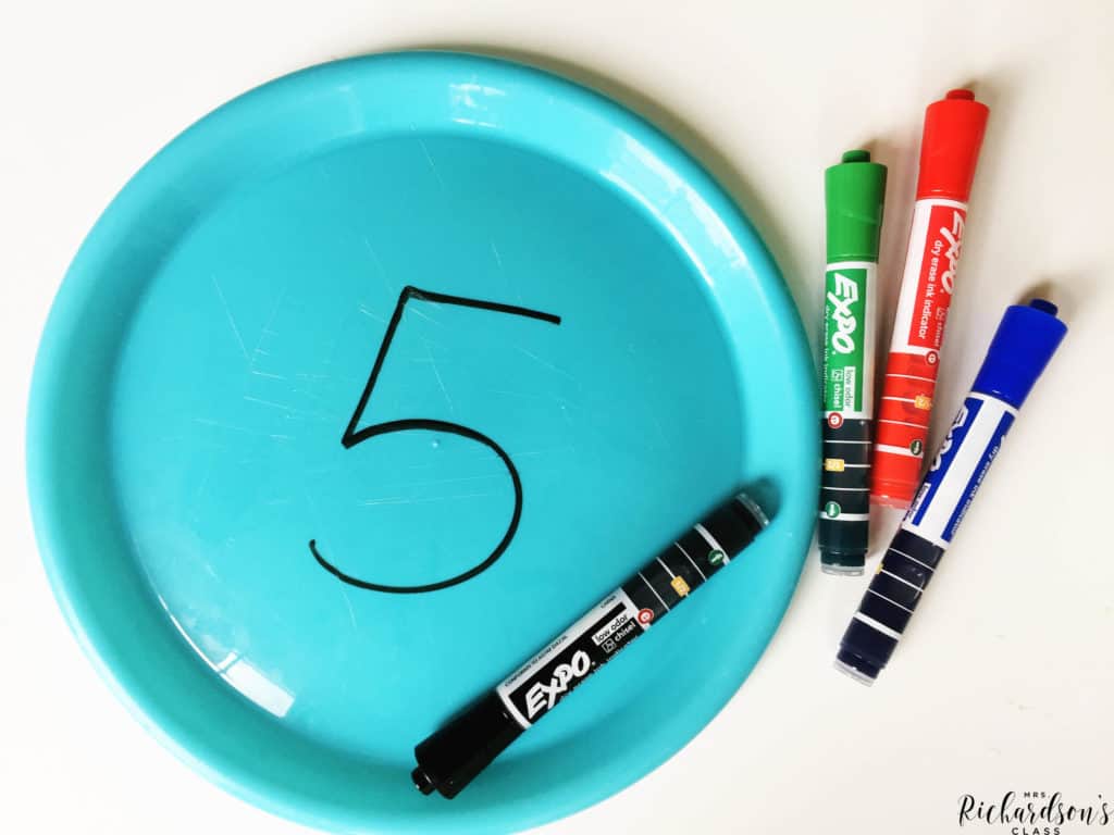 Use dry erase markers with plastic plates to do quick checks during whole group lessons.
