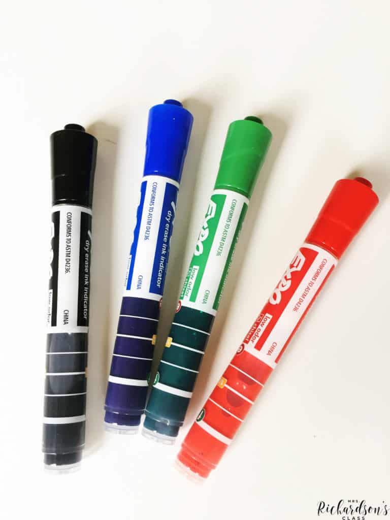EXPO Markers with Ink Indicator are a must-have for any classroom teacher! They save you from running around in the middle of a lesson after you discover that you have a bucket full of dry markers! 
