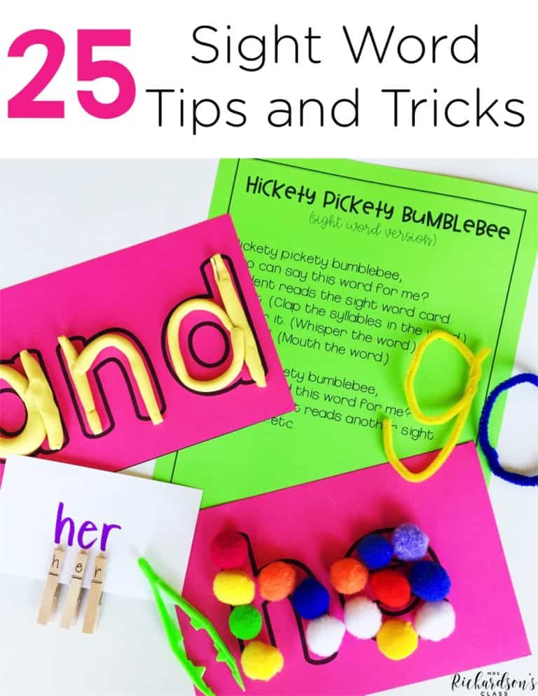 If you are tired of the same old sight word tips and tricks, here are 25 ways to practice sight words in your classroom!