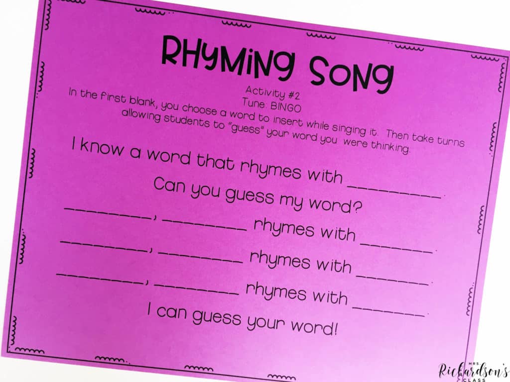 Teaching literacy through songs is simple with these phonemic awareness activities!