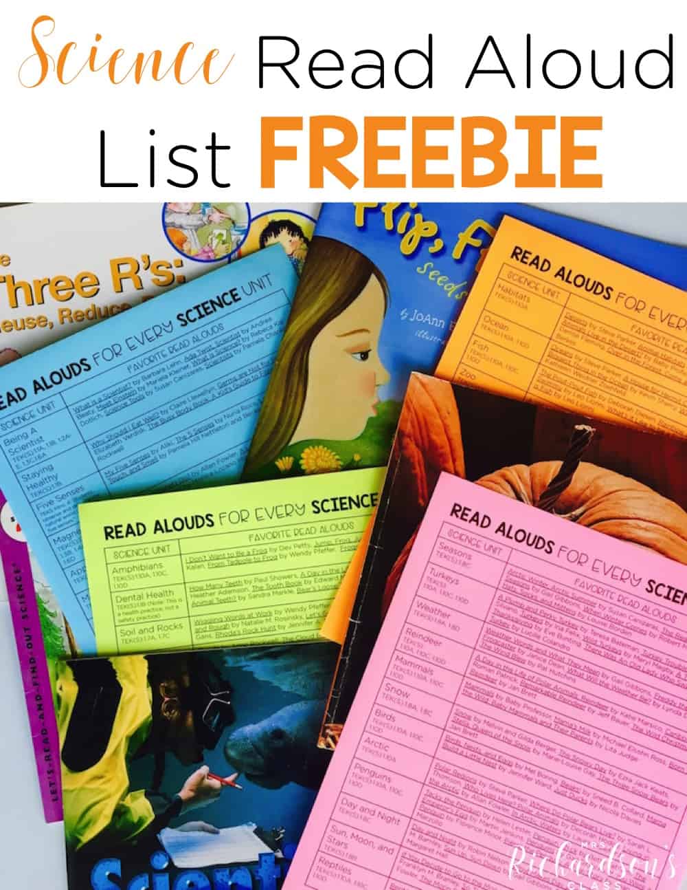 Using read alouds during science not only hooks your learners, but benefits your ELL students, too! This huge list of books gives you great read alouds for every science topic for kindergarten and first grade students! 