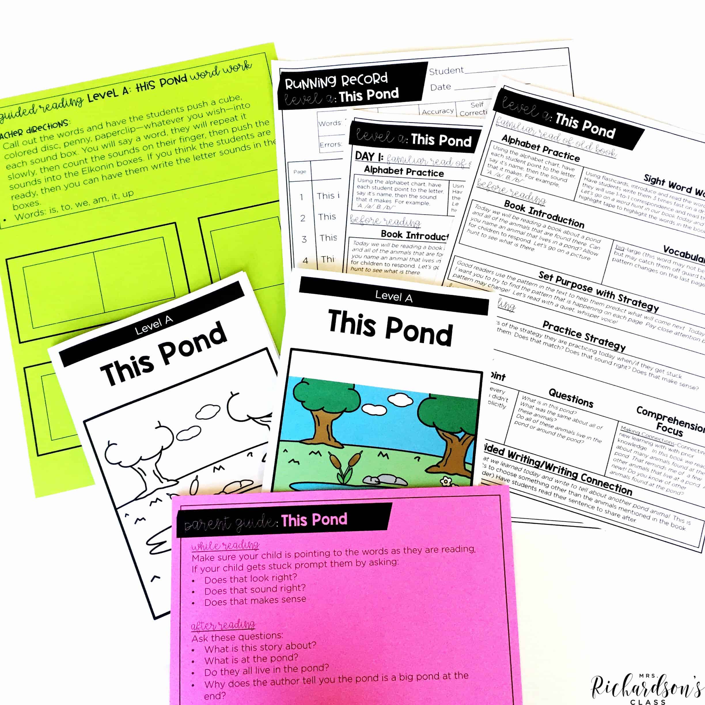 Starting guided reading can feel overwhelming, but it's made simple with this level A guided reading lesson.  It has everything you need for your level A readers!