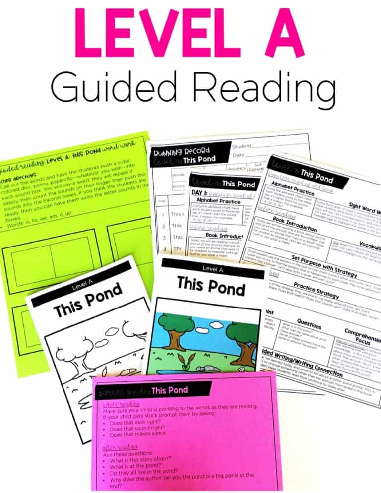 These guided reading level a resources are everything you need to have a successful guided reading group! These guided reading lesson plans, parent resources, and much more will have you set for your guided reading groups!