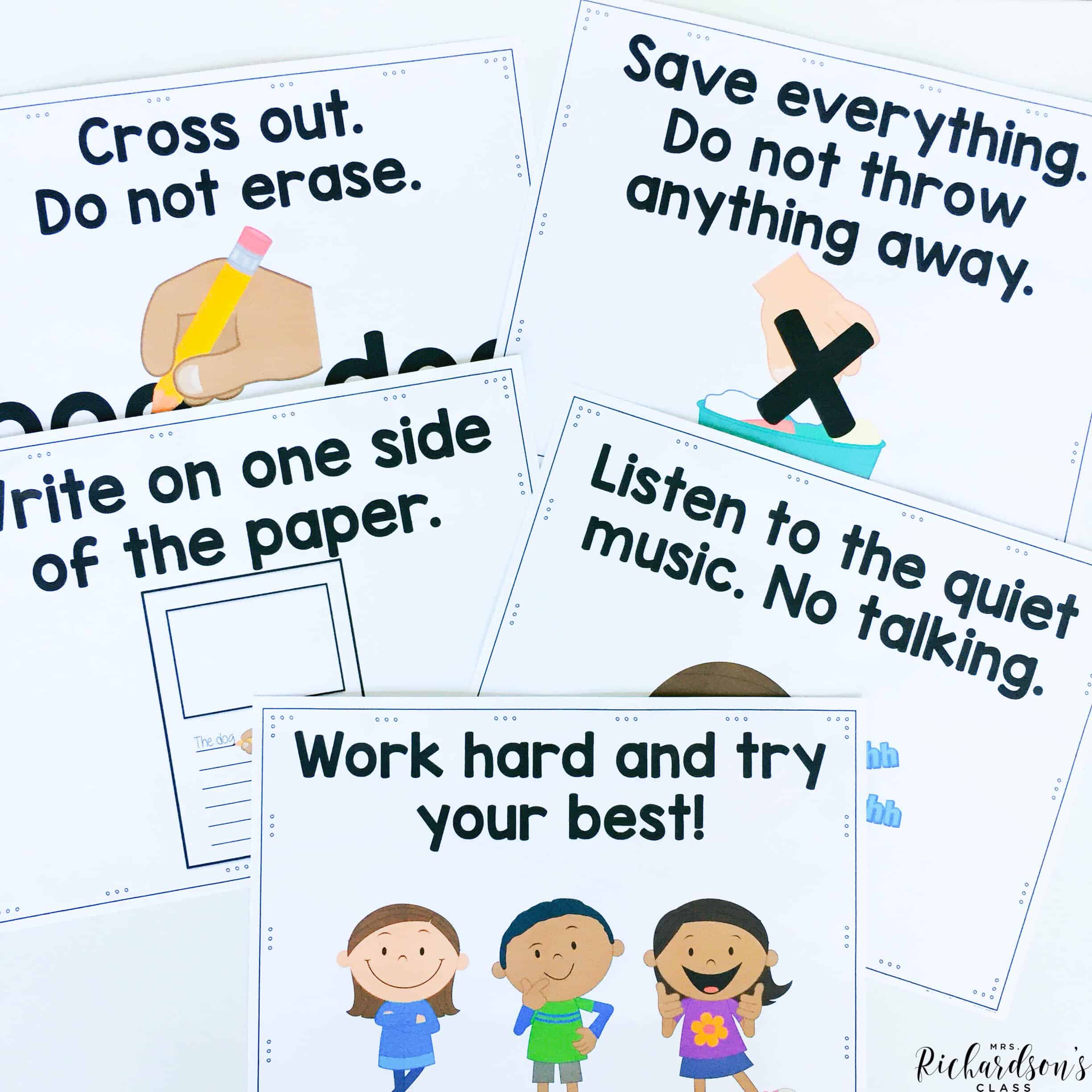 Grab these FREE writer's workshop guideline posters and be set for beginning writer's workshop!