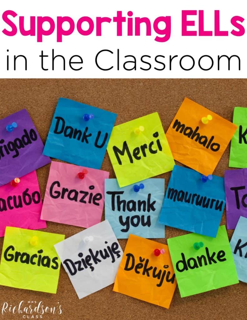 Supporting English language learners in the classroom is crucial to their success. Striving to make sure they feel comfortable, safe, and have a supportive environment is key! Here I share 7 ways to support ELL students in the classroom