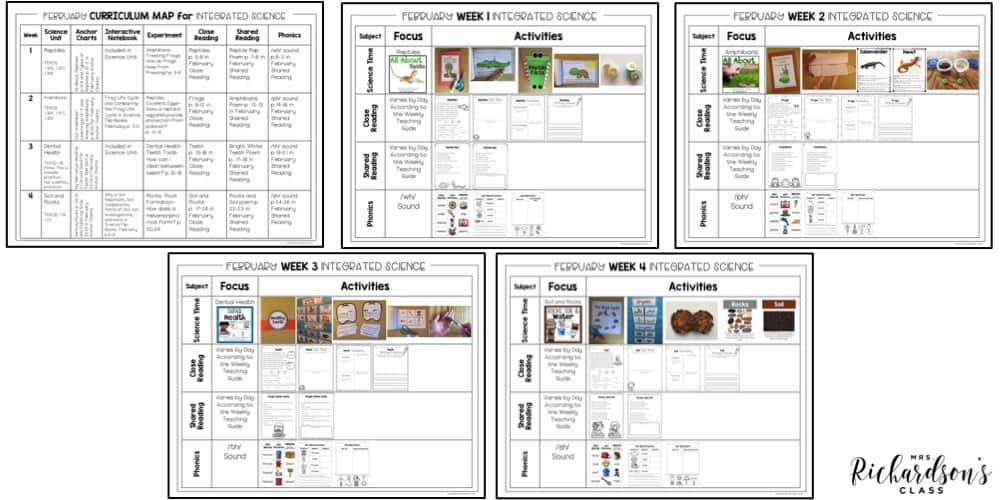 Be set for science in February as you dig into topics such as dental health, reptiles, amphibians, and rocks and soil! Your little learners are sure to love these hands-on activities. You can easily integrate literacy, too!