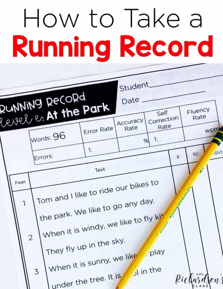 Are you ready to tackle running records in your guided reading groups? Learn the ins and outs of taking a running record in this helpful blog post. #runningrecords #guidedreading