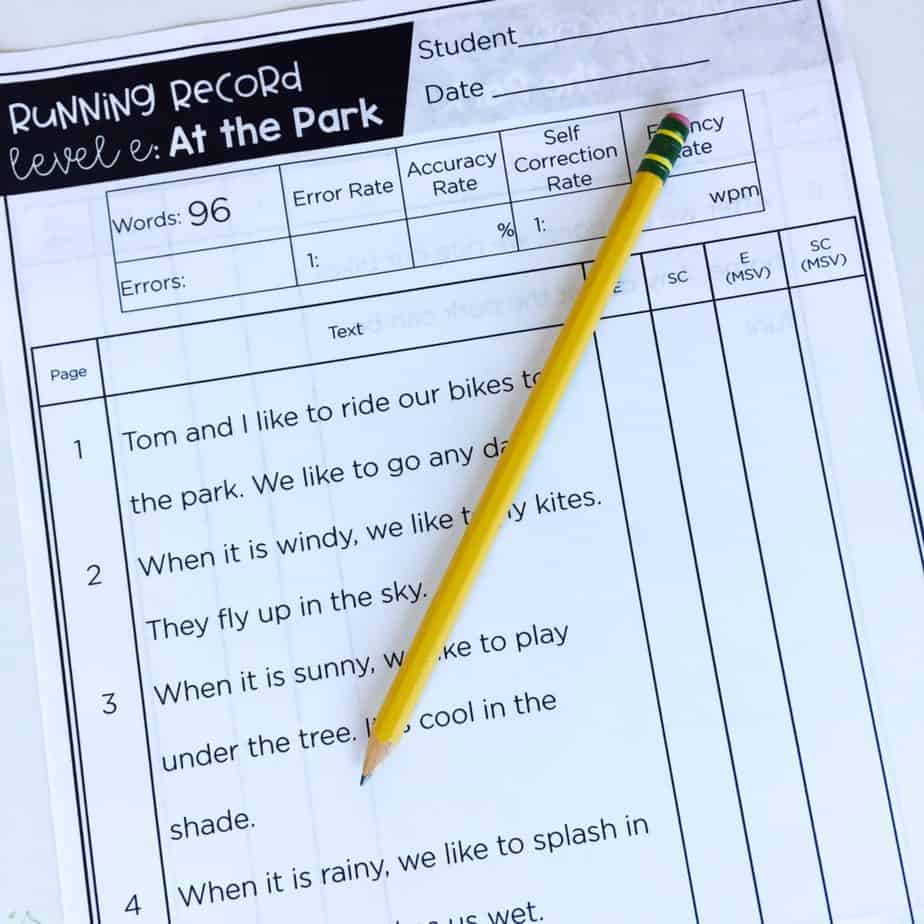 Learn how to take a running record in this helpful blog post! #guidedreading #runningrecord