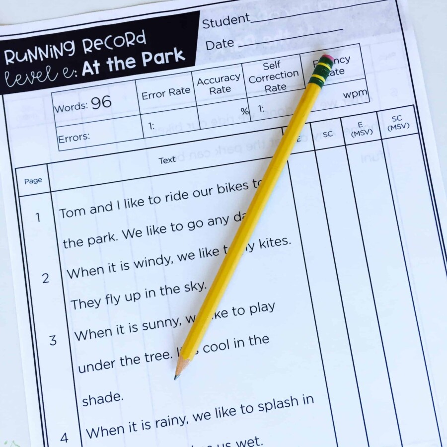 How to Take a Running Record Mrs. Richardson's Class