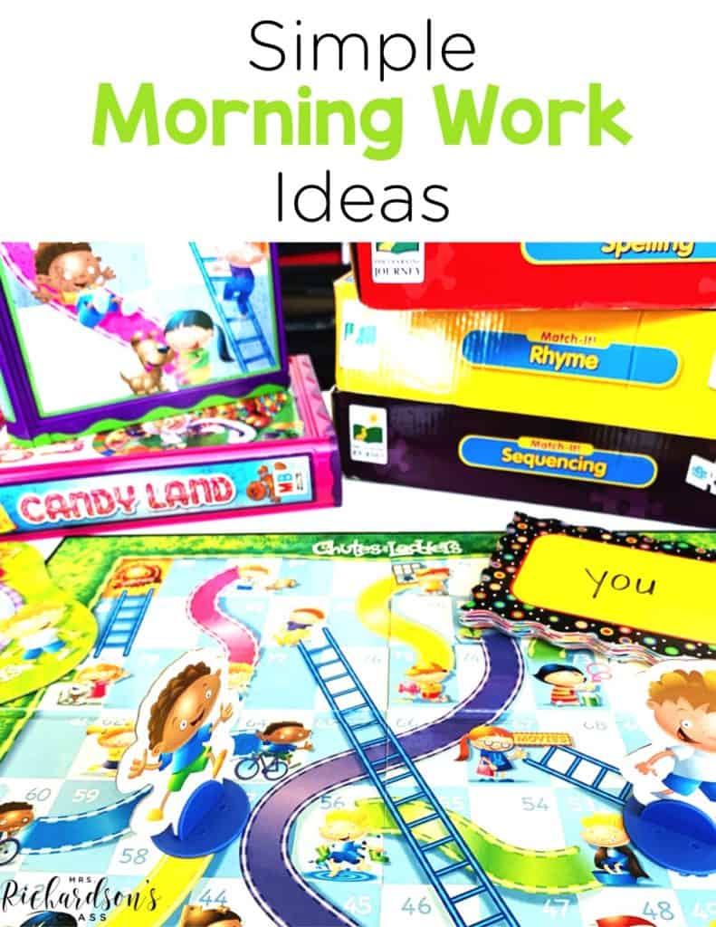 Are you looking for simple morning work ideas for your kindergarten or first grade students? These ideas are easy to implement, meaningful, and will help your students start their day off right!