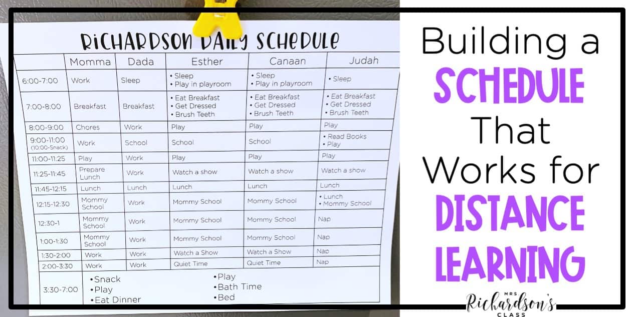 How to Build a Distance Learning Schedule That Works For You
