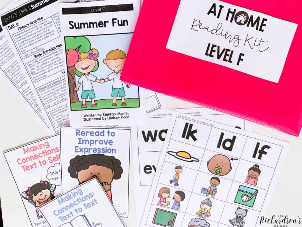 Help parents prevent the summer slide. Provide them with quality guided reading texts and word work activities to do at home to encourage reading at home.