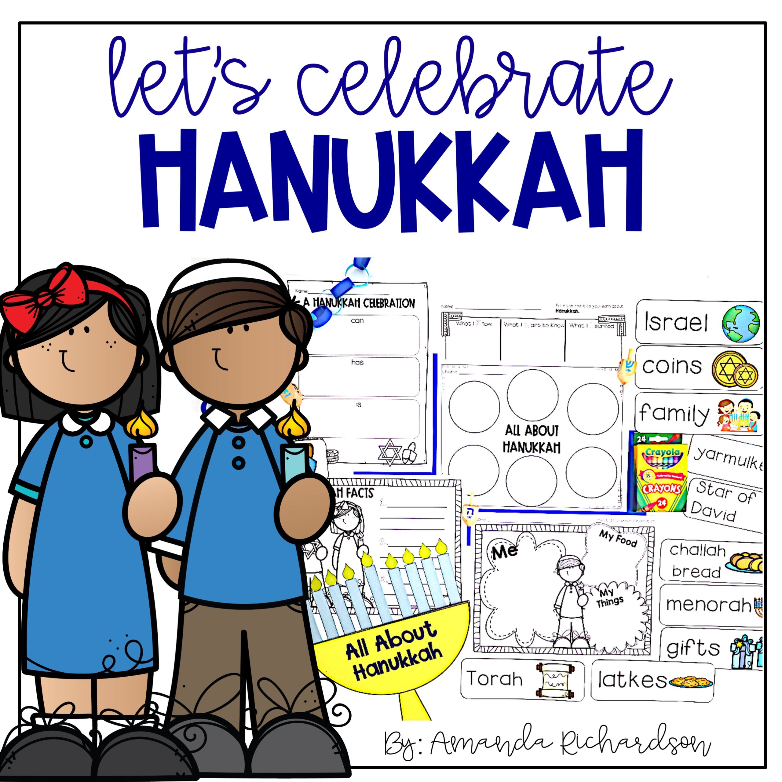 Hanukkah Activities: Graphic Organizers, Mini-Book, and Craft!