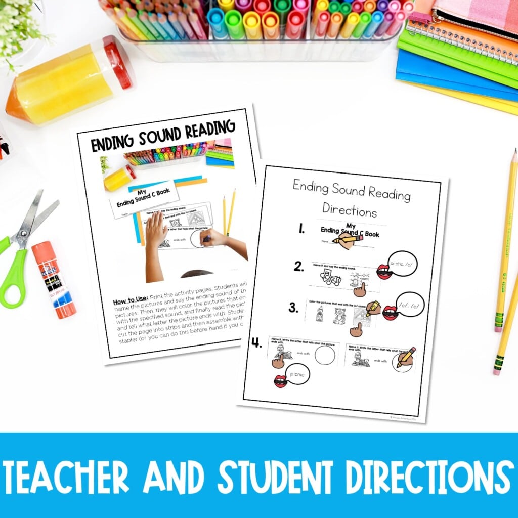 Ending Sounds Reading | Ending Sounds Worksheet for Science of Reading ...