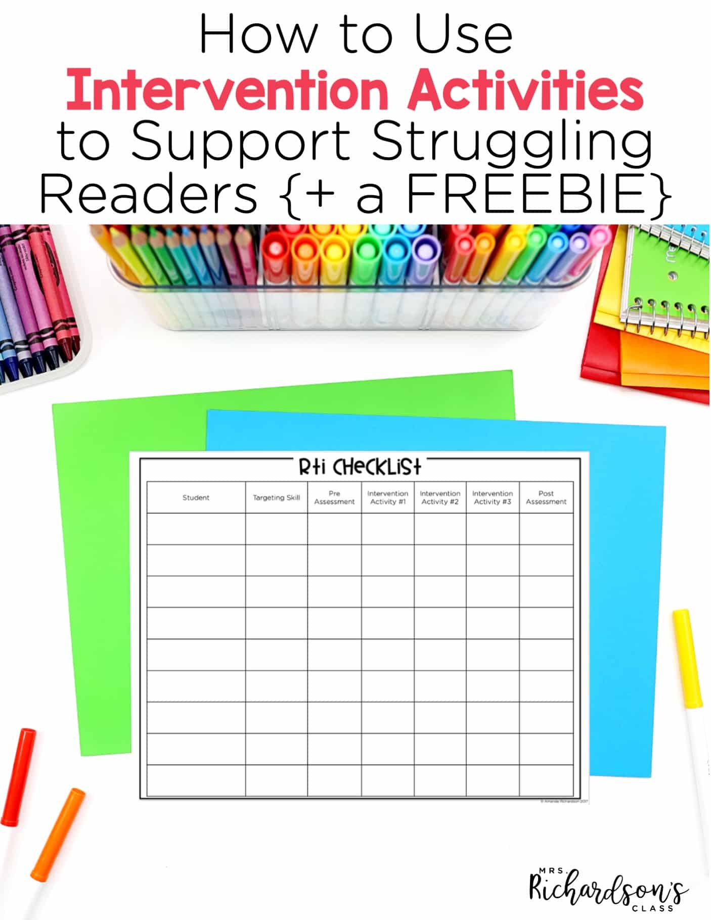 Reading Intervention Resources, Tools & Materials for Struggling