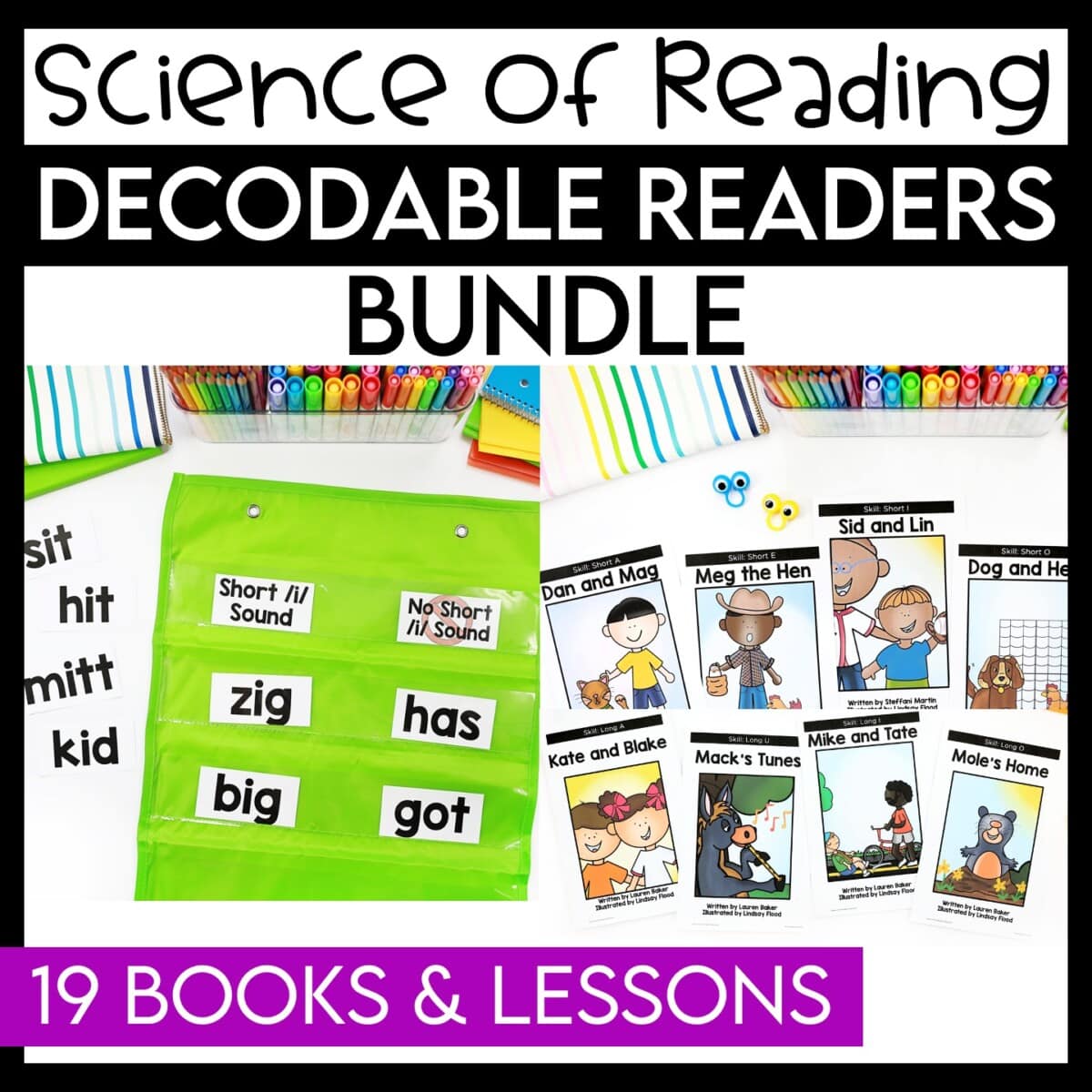 Decodable Readers BUNDLE: Kindergarten and First Grade
