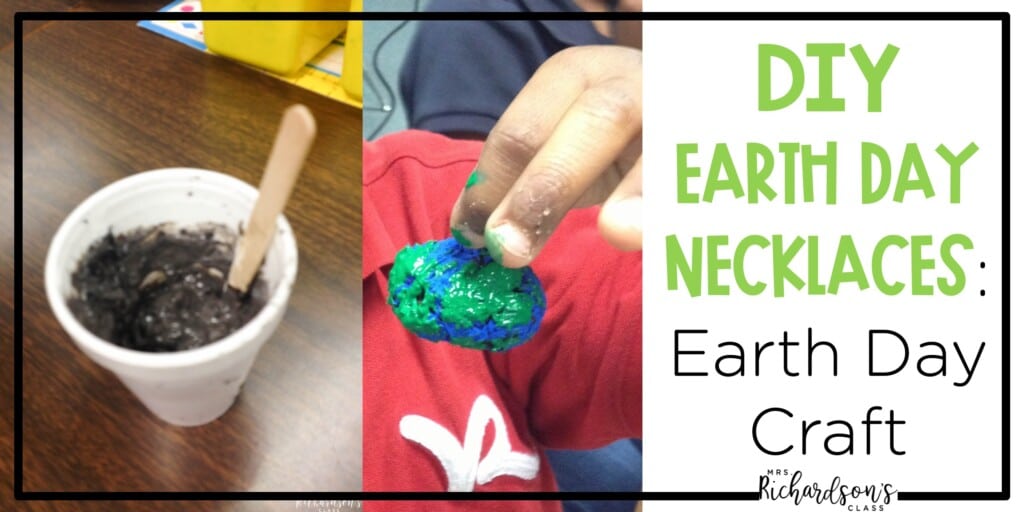 Create your own earth day necklace with this simple DIY tutorial. Kindergarten and first grade students are sure to ben engaged as they complete this earth day activity.