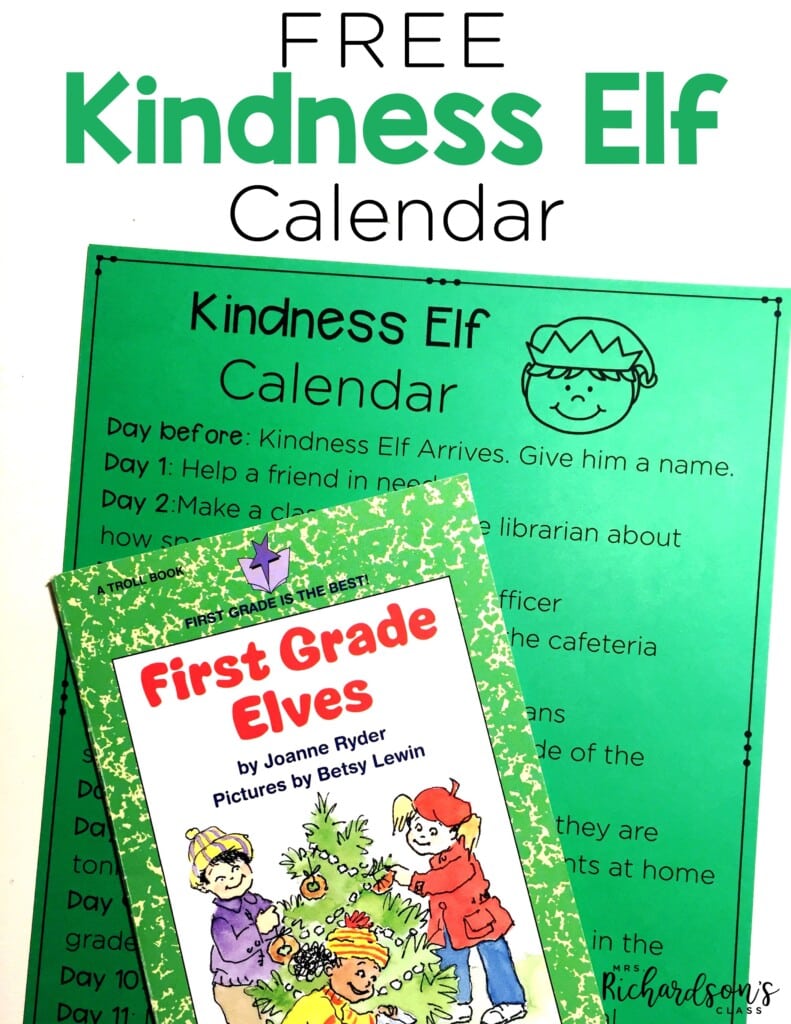 Are you looking to spread a bit more kindness around your school? You should do a kindness elf! Grab this FREE kindness elf calendar and get busy spreading holiday cheer!